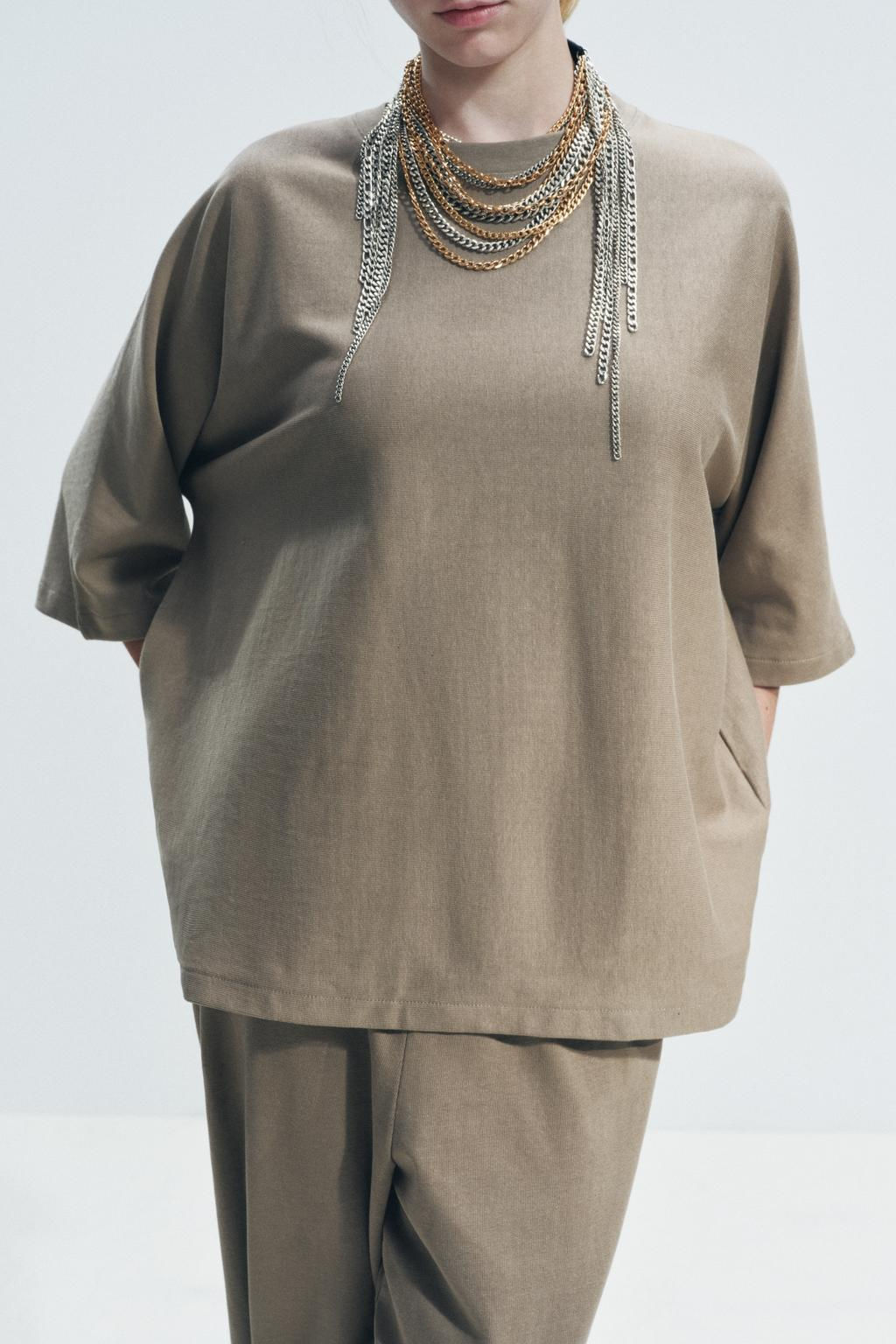 COTTON STRAIGHT-LEG TROUSERS - Zara фото 21