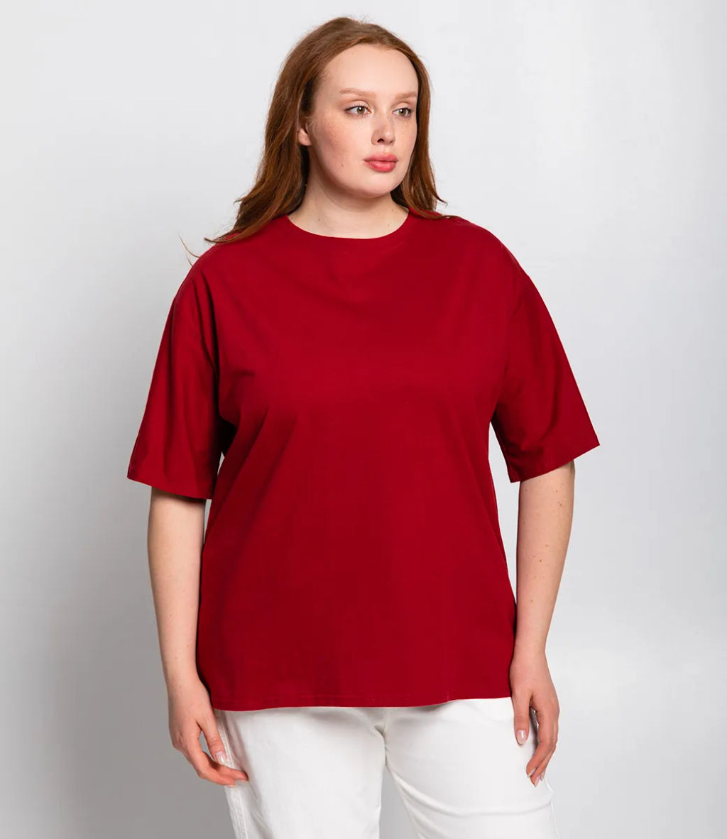 Футболка #ОКТ075001, бордовый