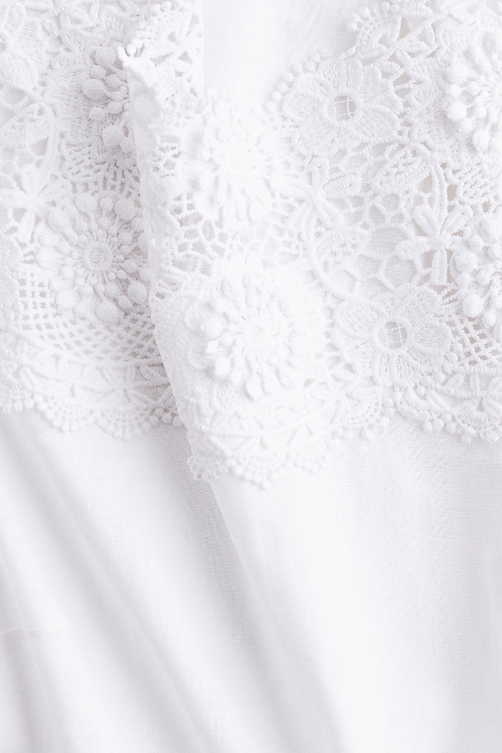 Embroidered linen-blend blouse - H&m фото 2