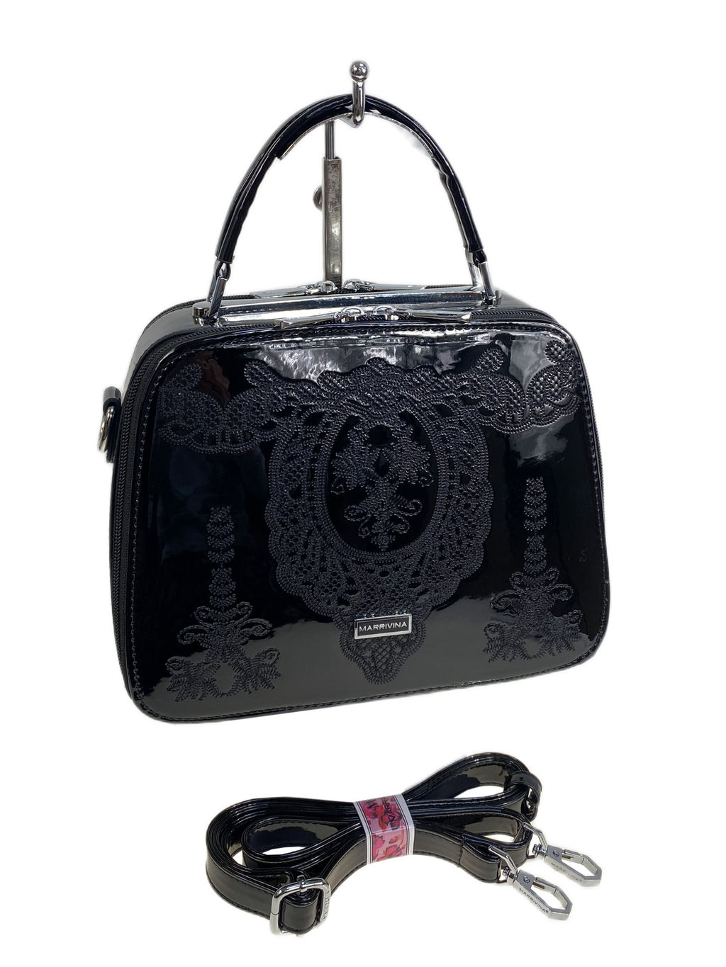 Женская сумка из искусственной кожи, цвет черный