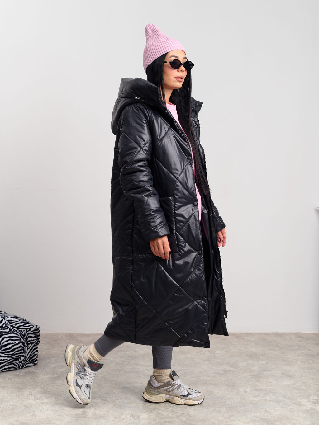 Пальто женское зимнее "Кит" черный