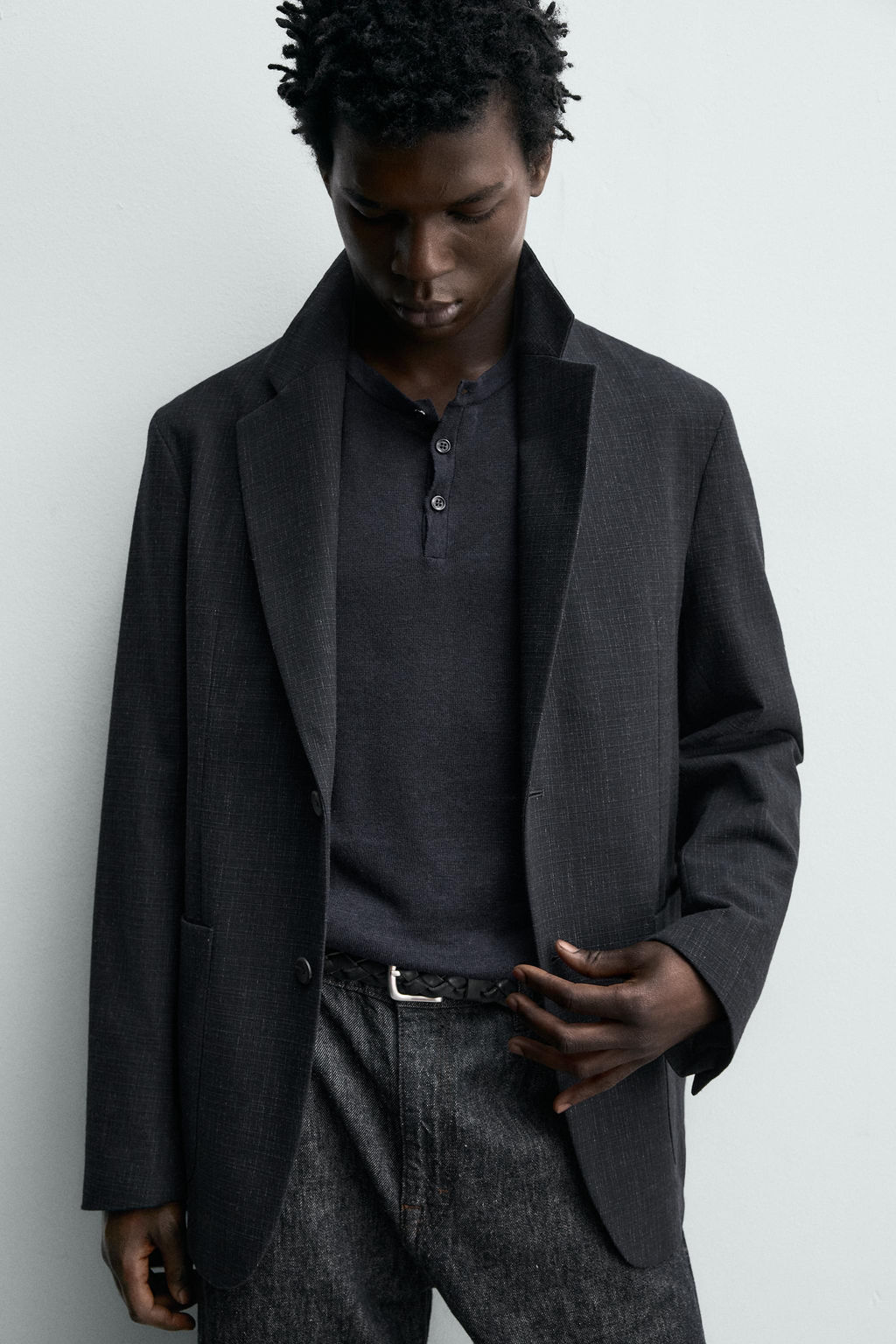 BLAZER RELAXED FIT ESTRUCTURA / Marino - Zara фото 6