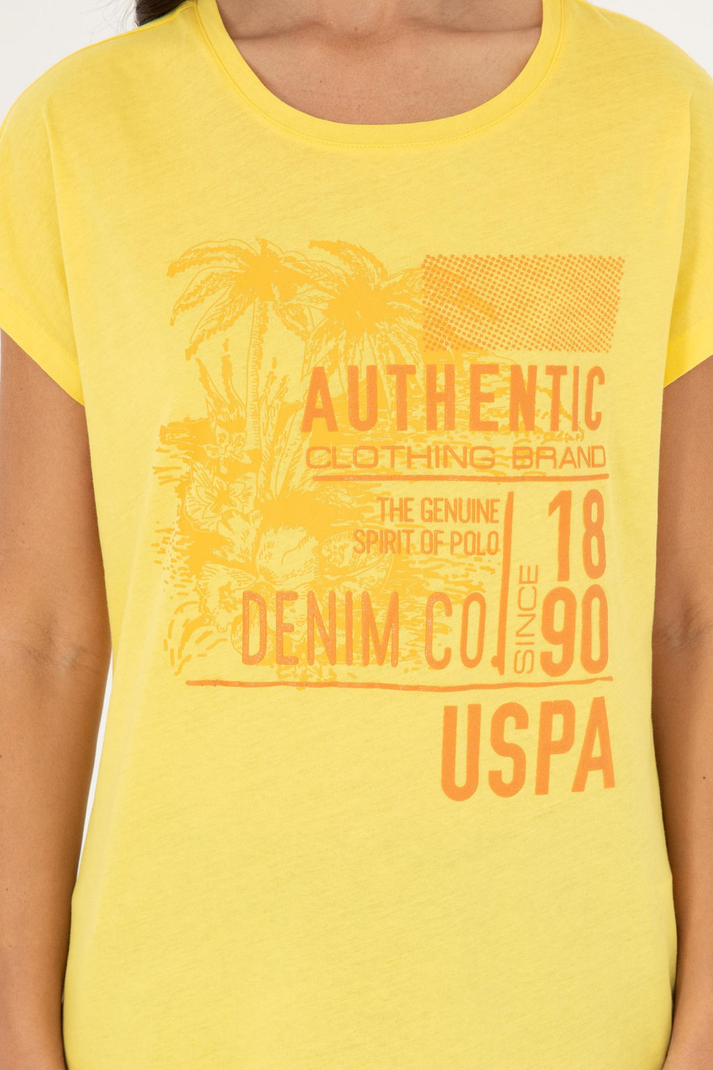 Женская желтая футболка - U.s. polo assn фото 6