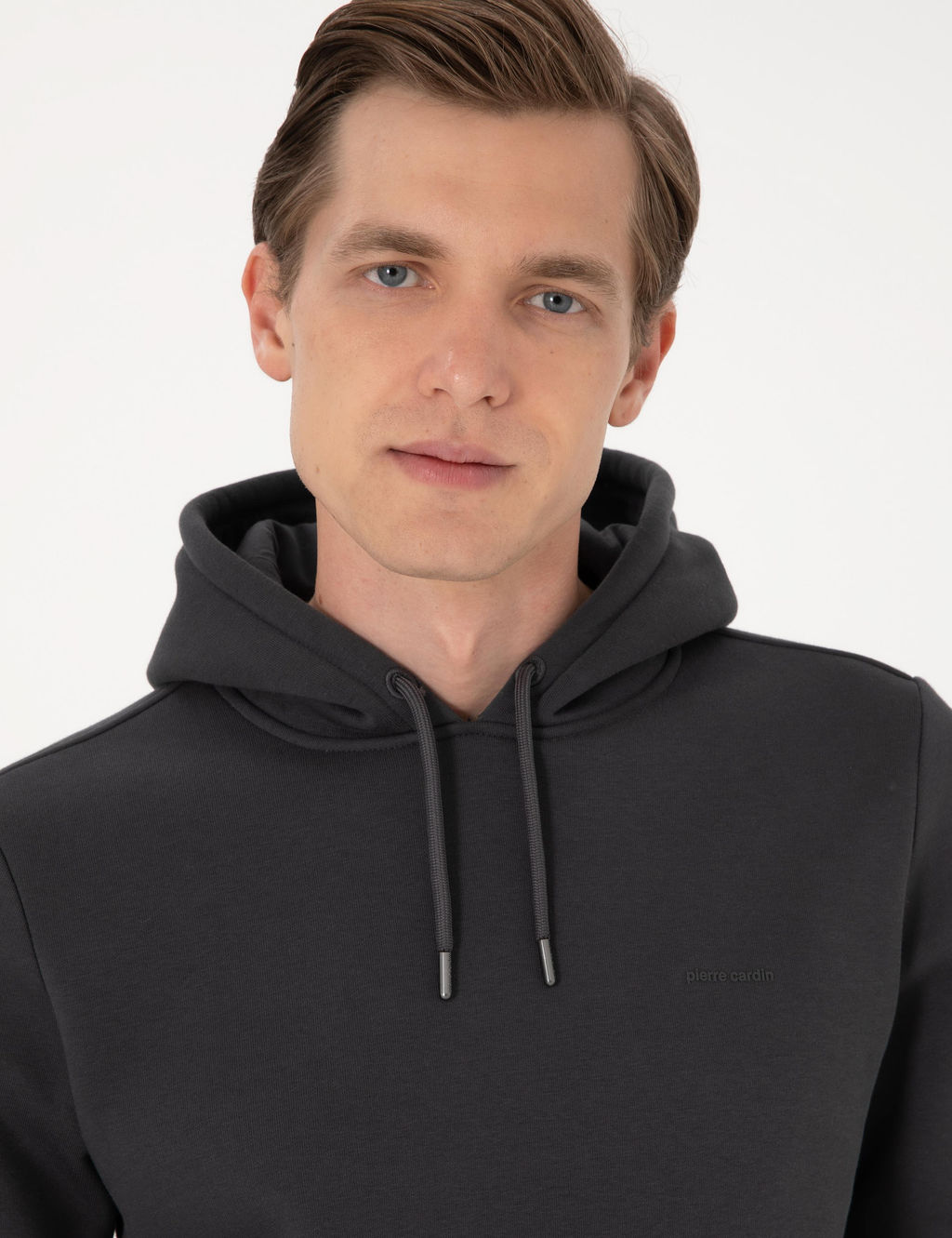 Antrasit 2 _plik Regular Fit __i Polarl_ Kap__onlu Basic Sweatshirt