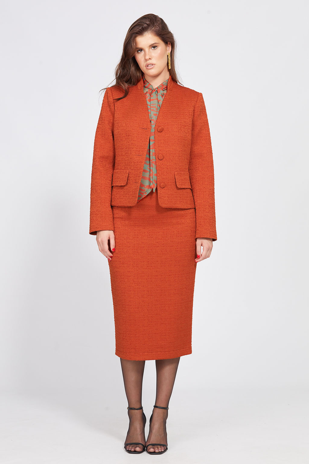 Костюм твид 2501 оранжевый - Eola фото 5