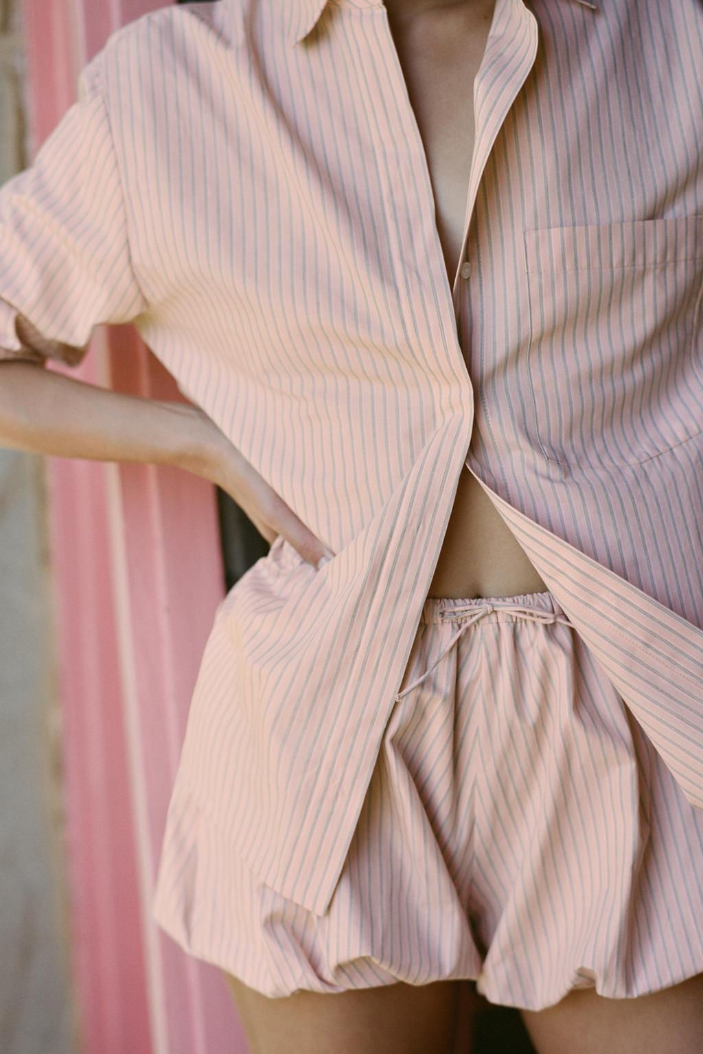 STRIPED CULOTTES SHORTS