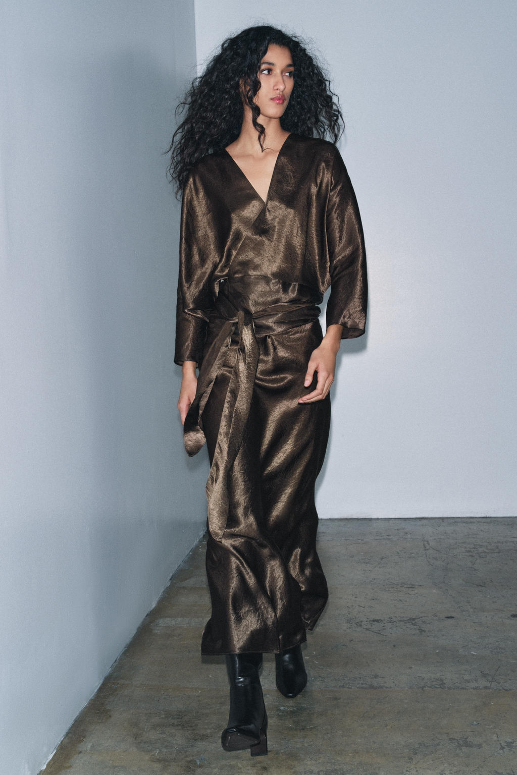 ZW COLLECTION SATIN WRAP DRESS
