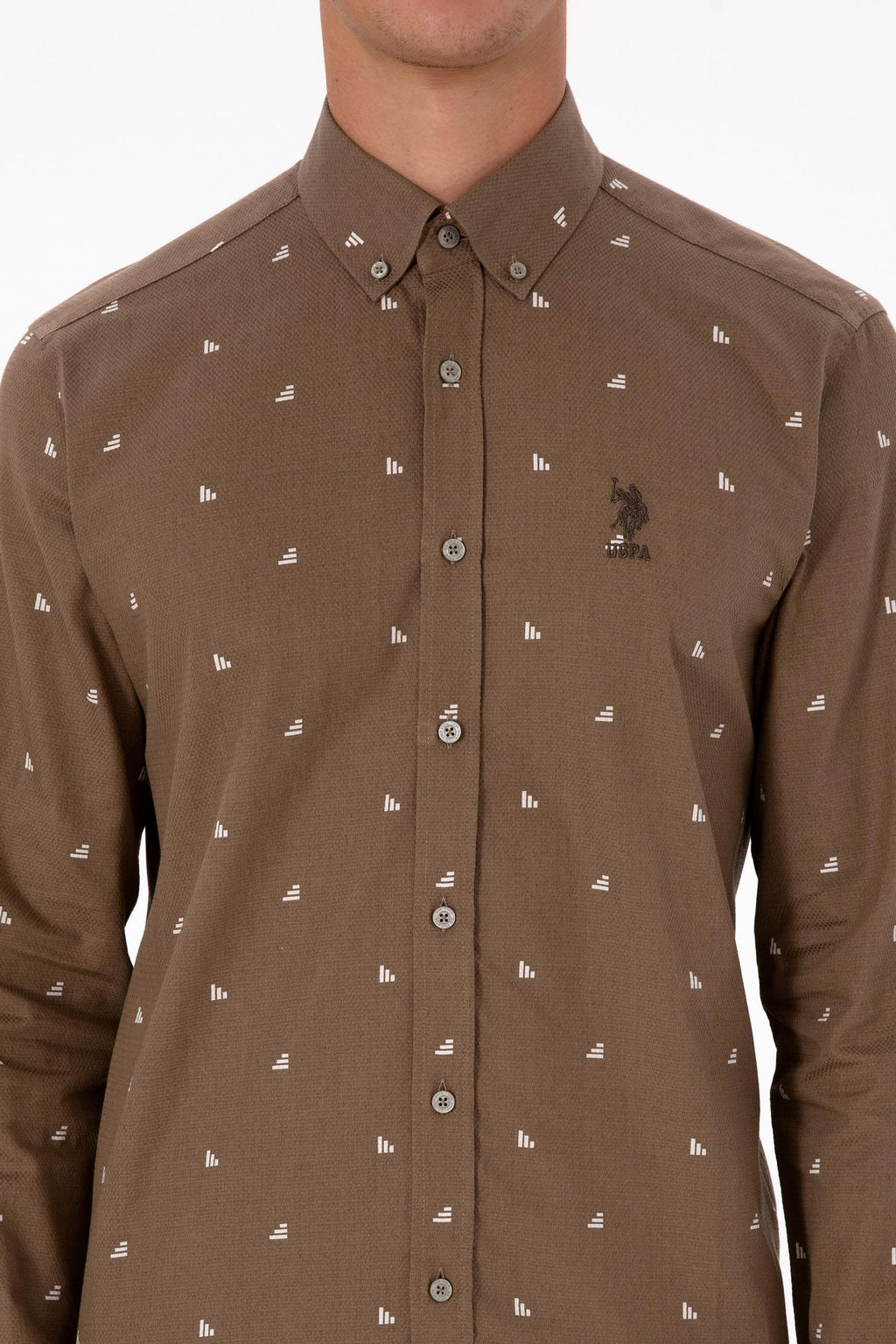 Erkek Haki Uzun Kollu G_mlek Sepette S_rpriz _ndirim - U.s. polo assn фото 6