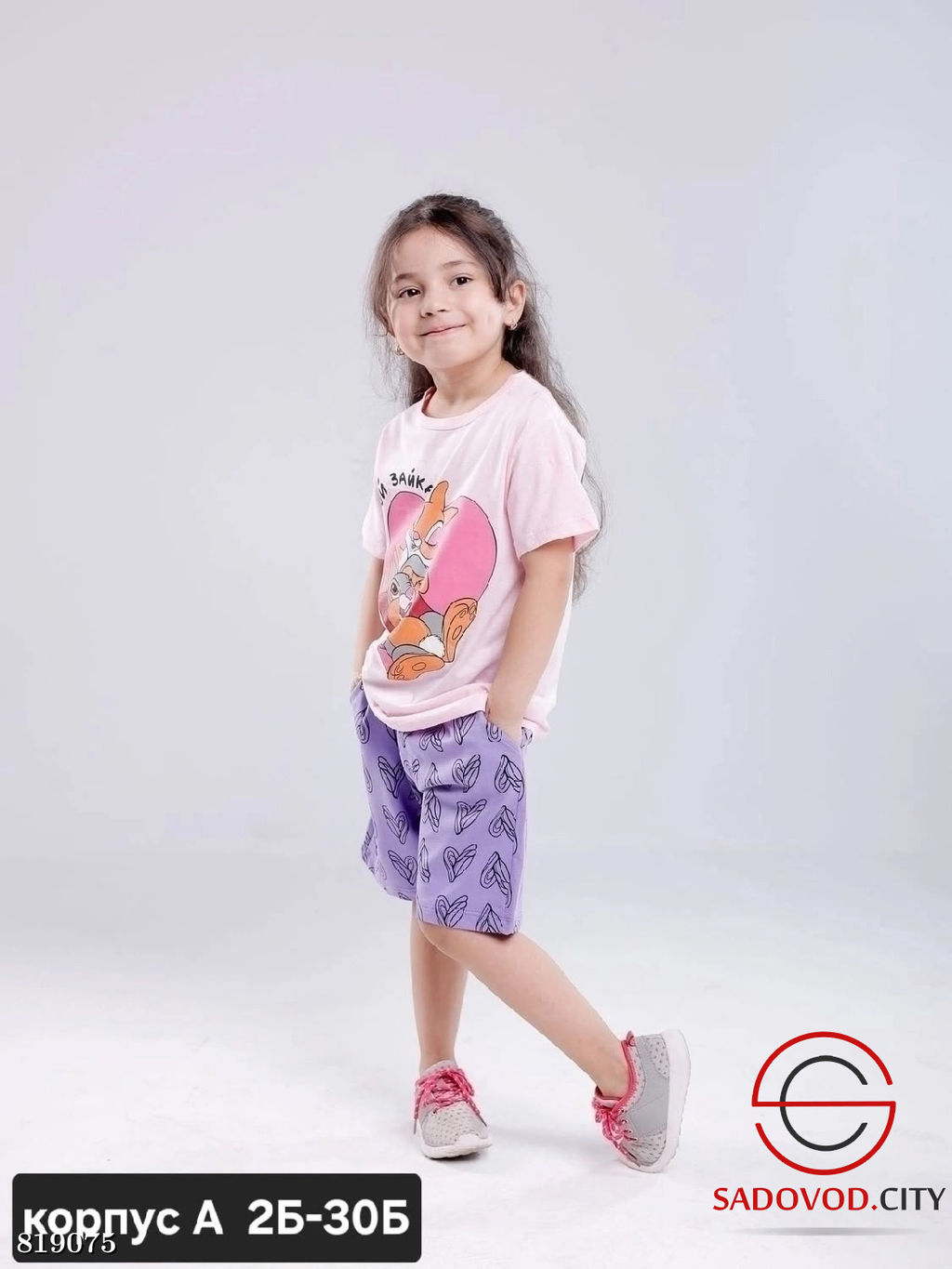 Костюм для девочки (шорты+футболка)