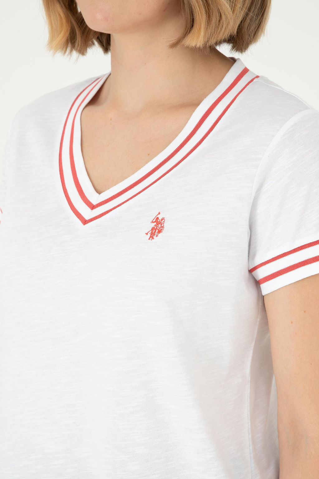 Женская белая футболка - U.s. polo assn фото 7