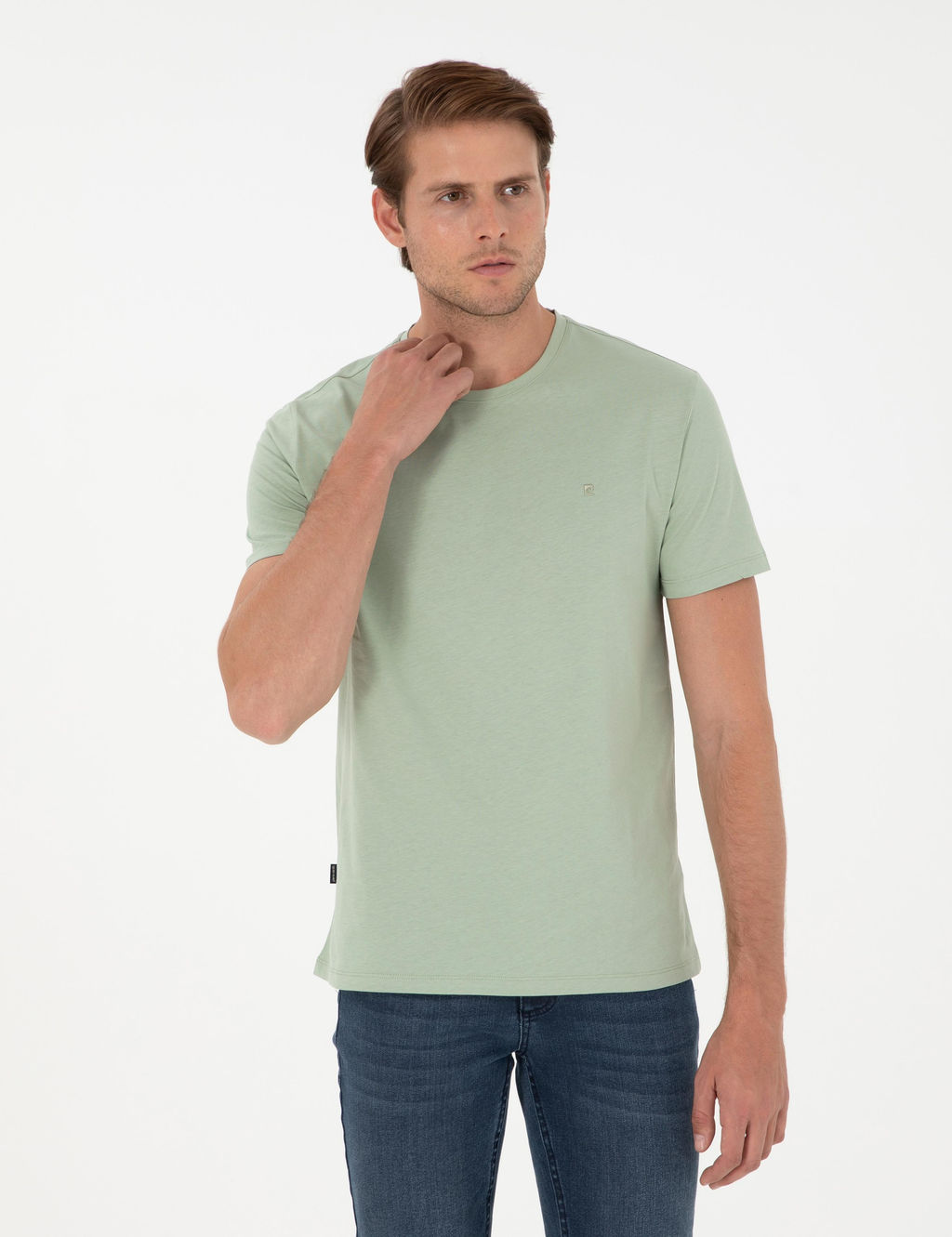_a_la %100 Pamuk Slim Fit Bisiklet Yaka Basic Ti__rt