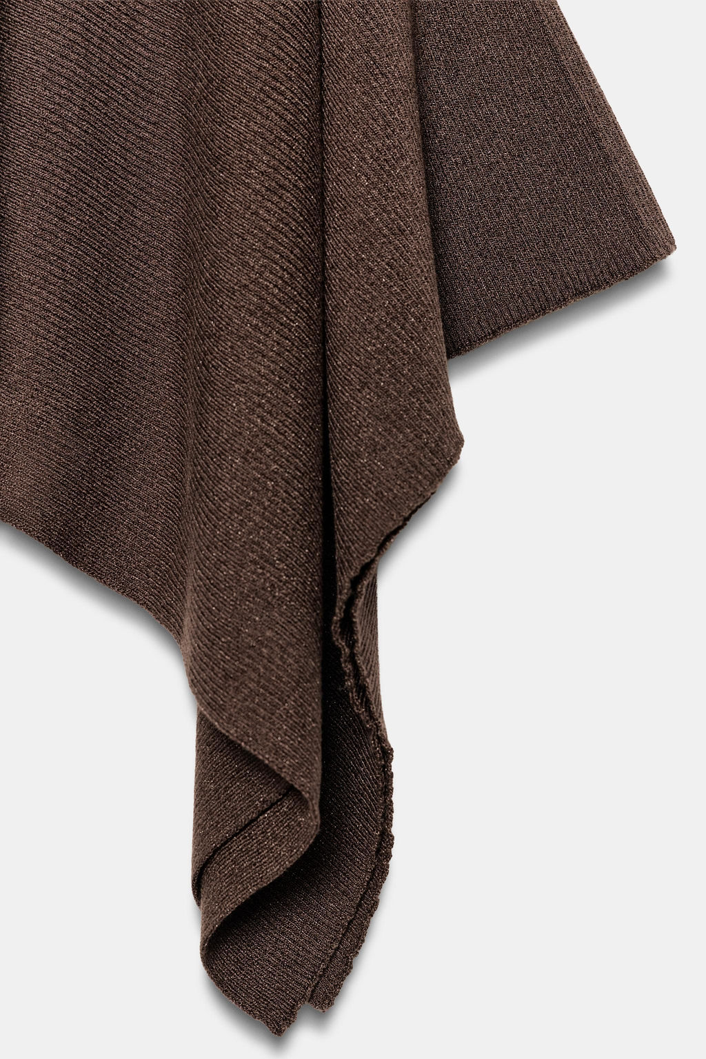 FALDA MIDI ASIM?TRICA PUNTO / Marr?n - Zara фото 8