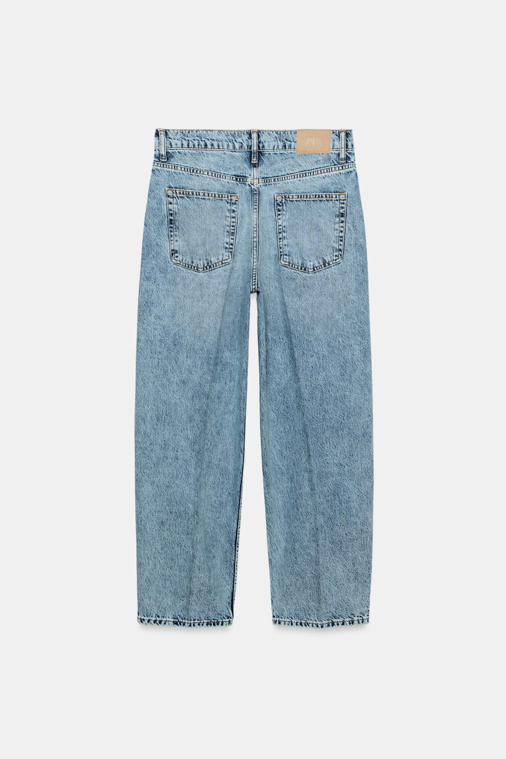 JEANS Z1975 BARREL TIRO MEDIO RAYA PLANCHADA / Azul medio - Zara фото 9