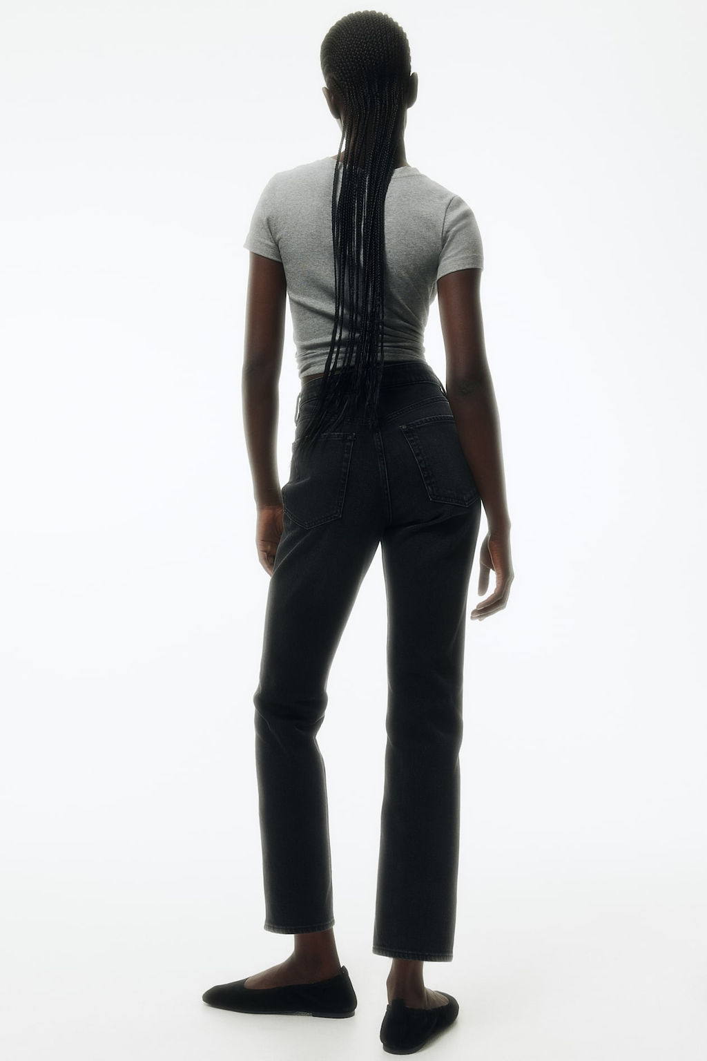 Slim Straight High Ankle Jeans - H&m фото 4