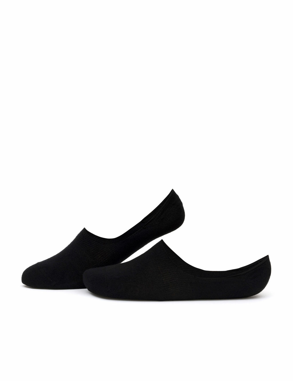 Erkek Siyah D_z Babet _orap