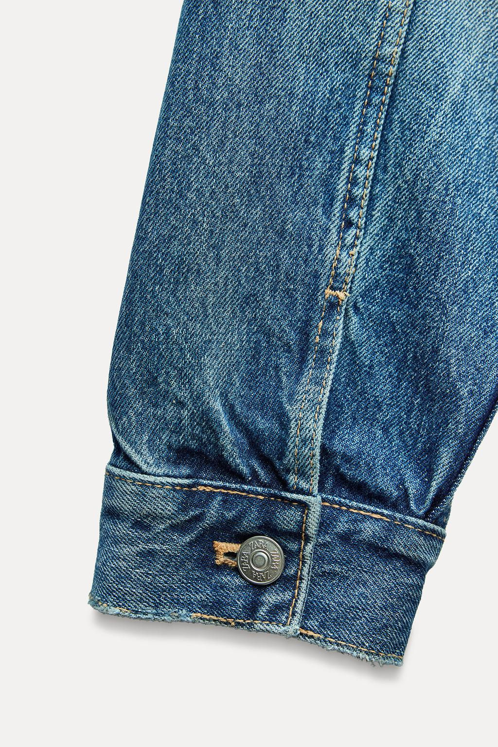 CROPPED DENIM JACKET - Zara фото 5