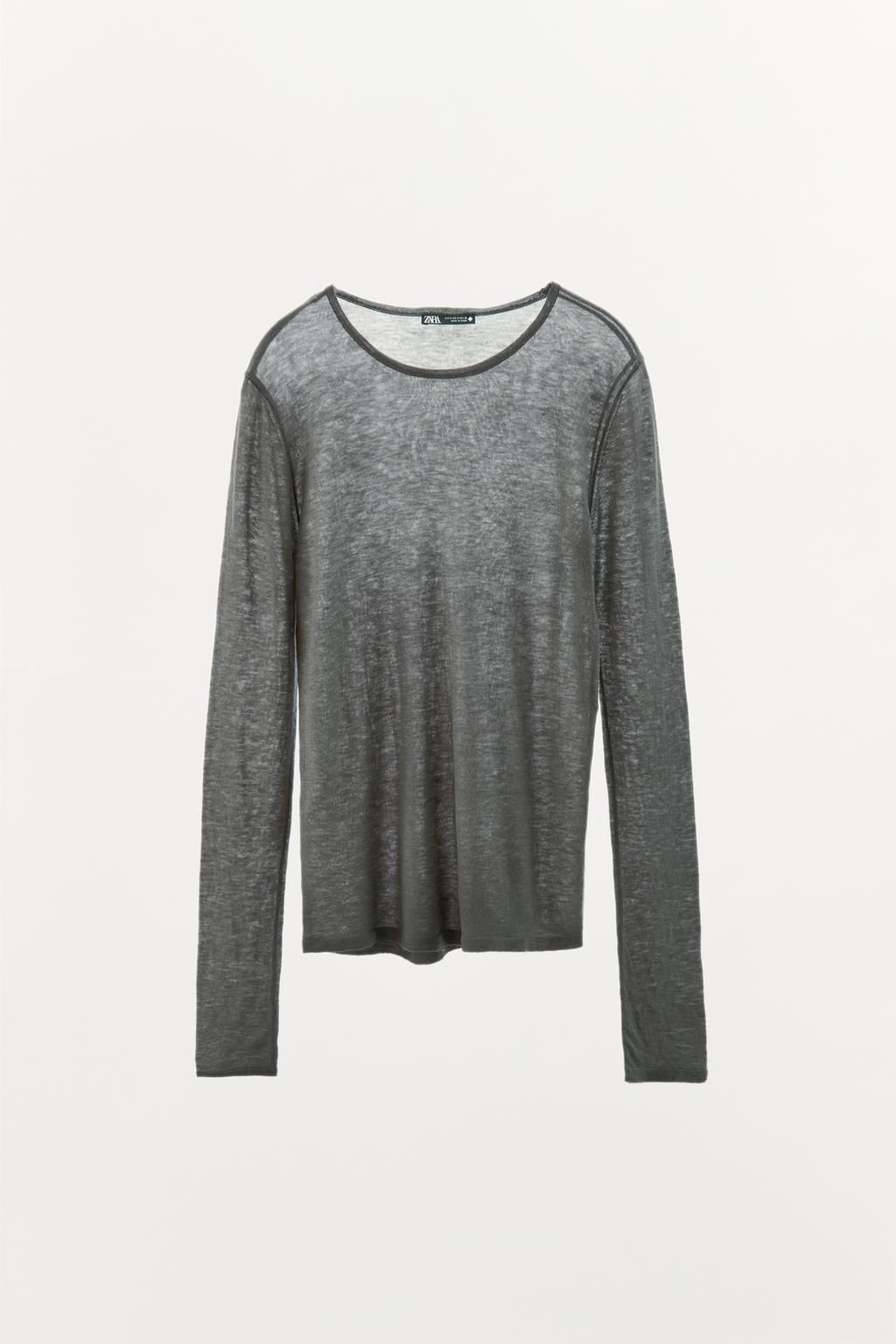 100% WOOL T-SHIRT - Zara фото 13