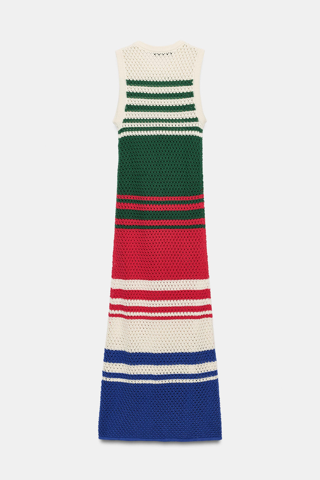 VESTIDO MIDI PUNTO RAYAS / Multicolor