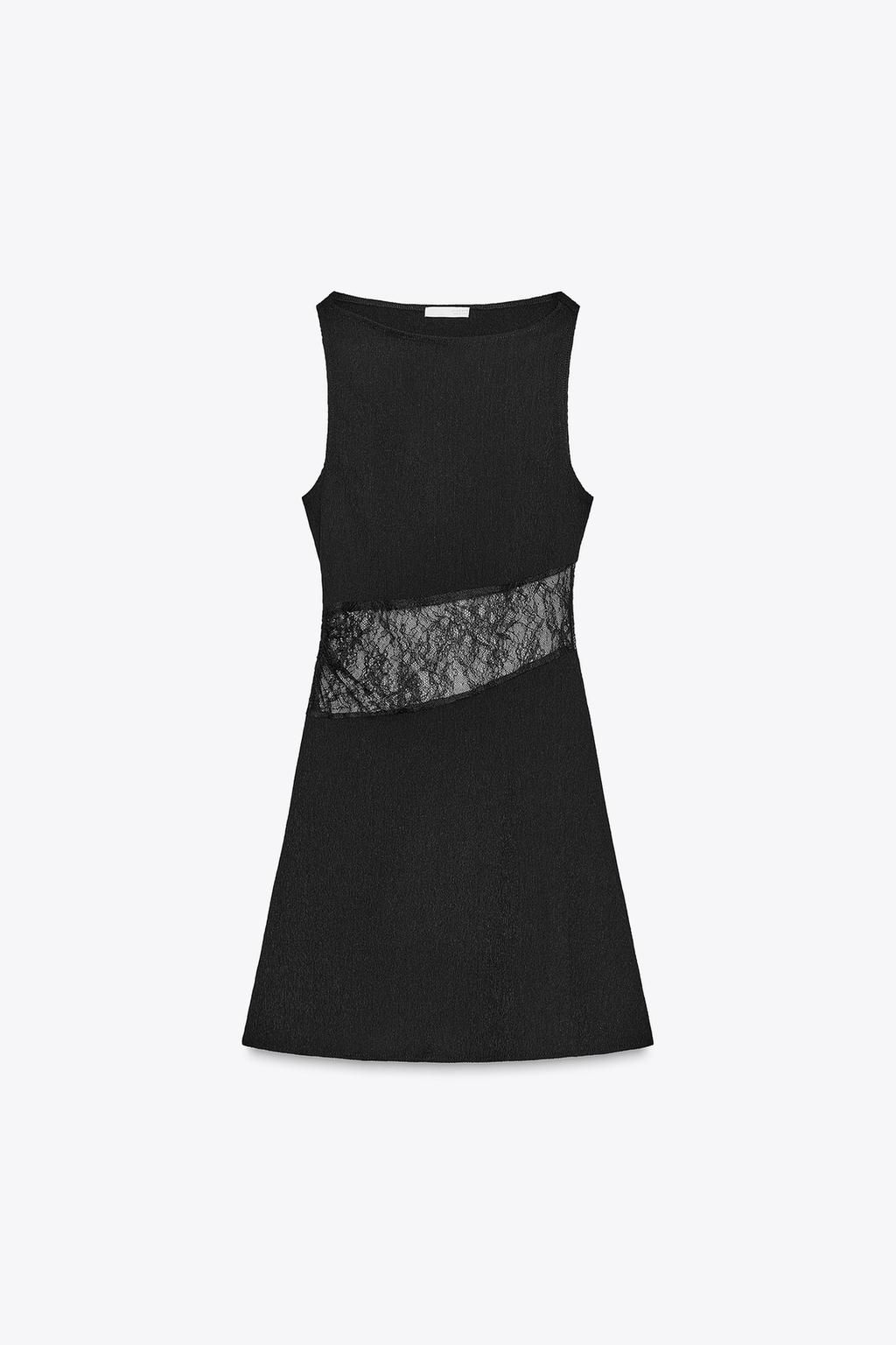 LACE TRIM SHORT DRESS - Zara фото 6