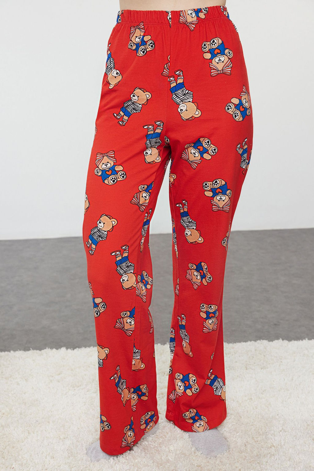 Trendyolmilla Kad?n Couple/Cift Gri Melanj Ay?c?kl? Orme Pijama Tak?m? THMAW25PT00165  фото 5