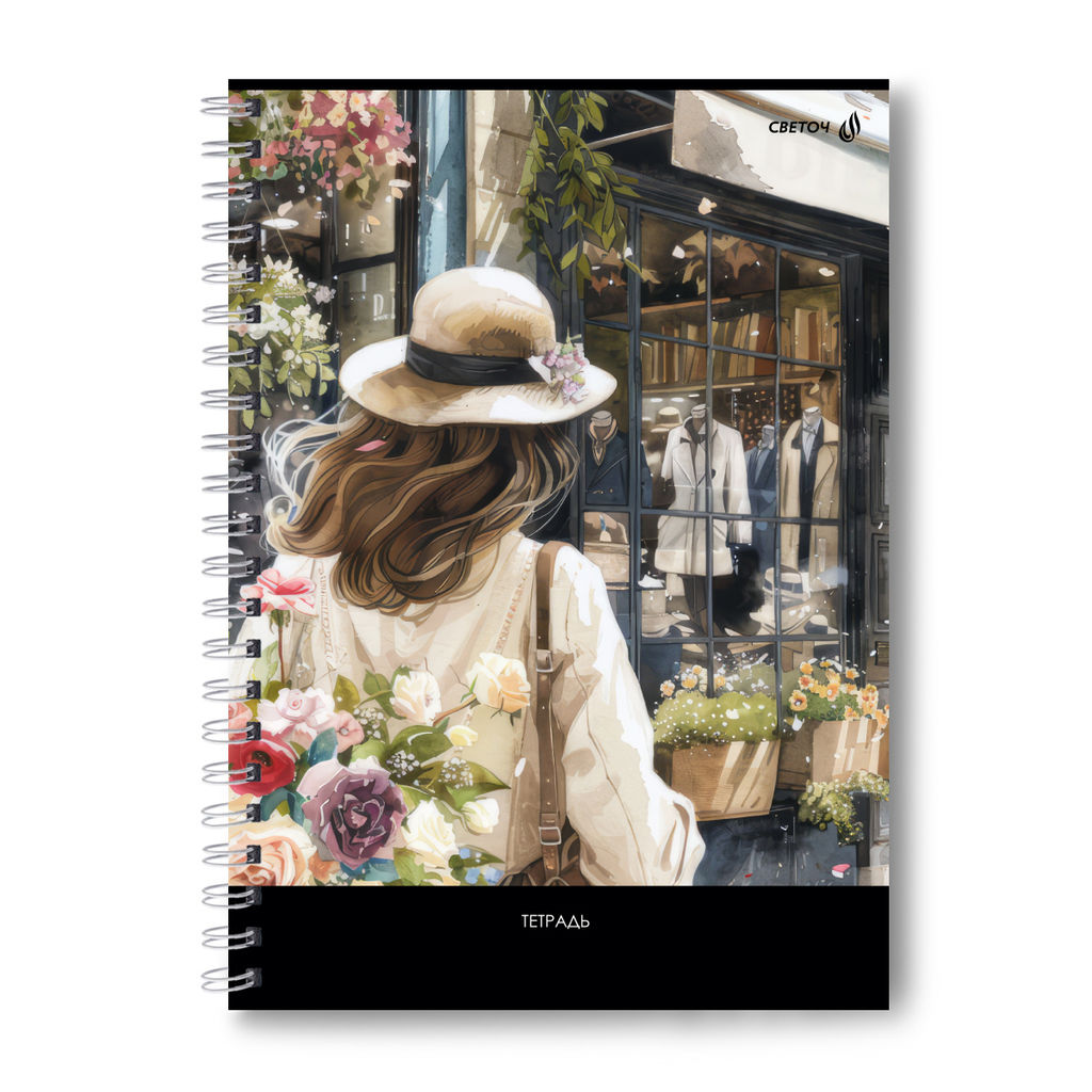 Светоч Т129 Тетрадь ученическая общая, A4 96 л. на гребне 65 г/кв.м , белизна 100 % 4 шт. клетка 01248 Красотка  фото 3