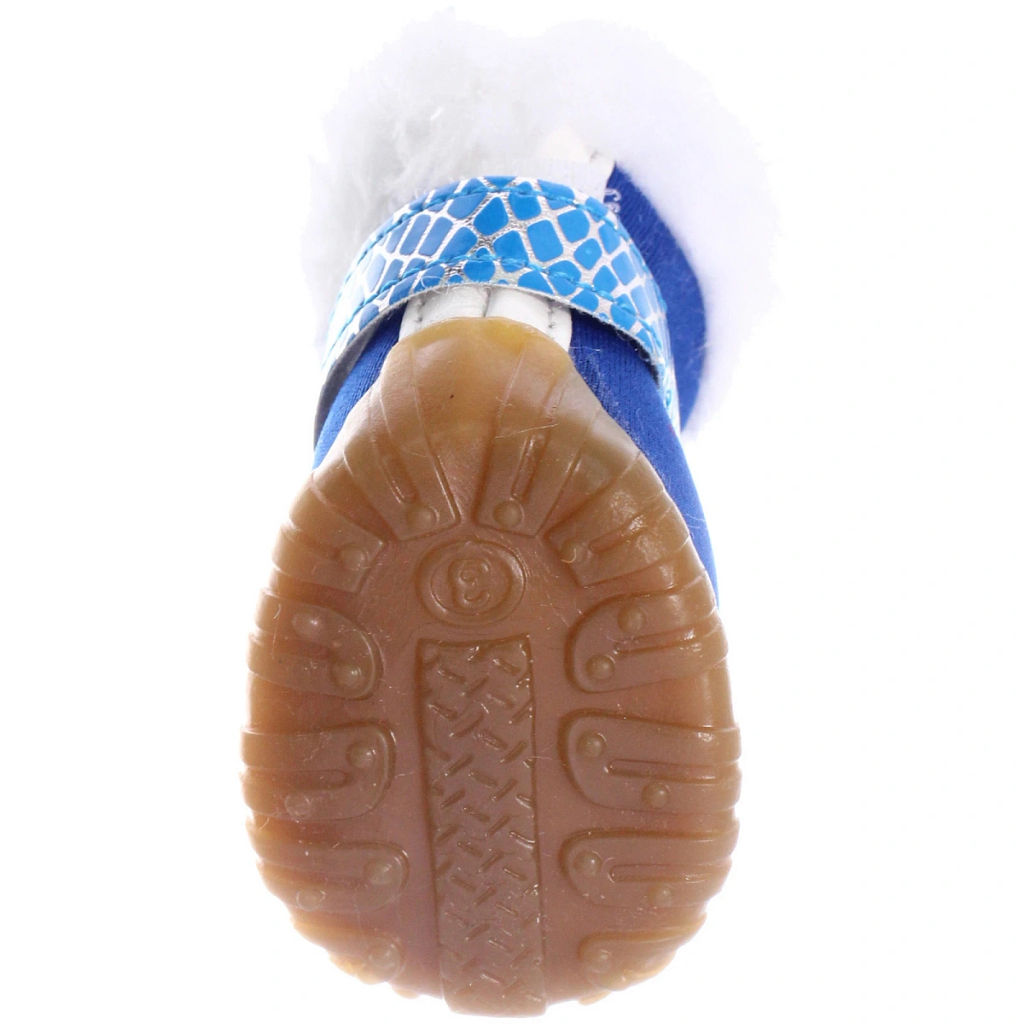 Ботинки зимние для животных "МОДНЫЙ БРО", на липучке, цвет синий, размер 3, 5см