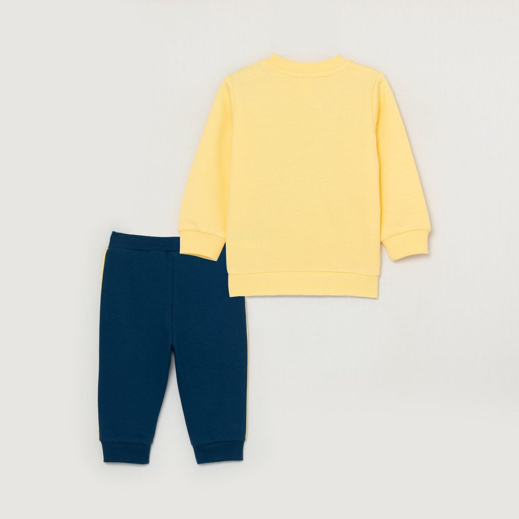 CRB wear/CWNB 90055-30-289 Комплект для мальчика (джемпер, брюки), светло-желтый-темно-синий/Ex.Cherubino  фото 3