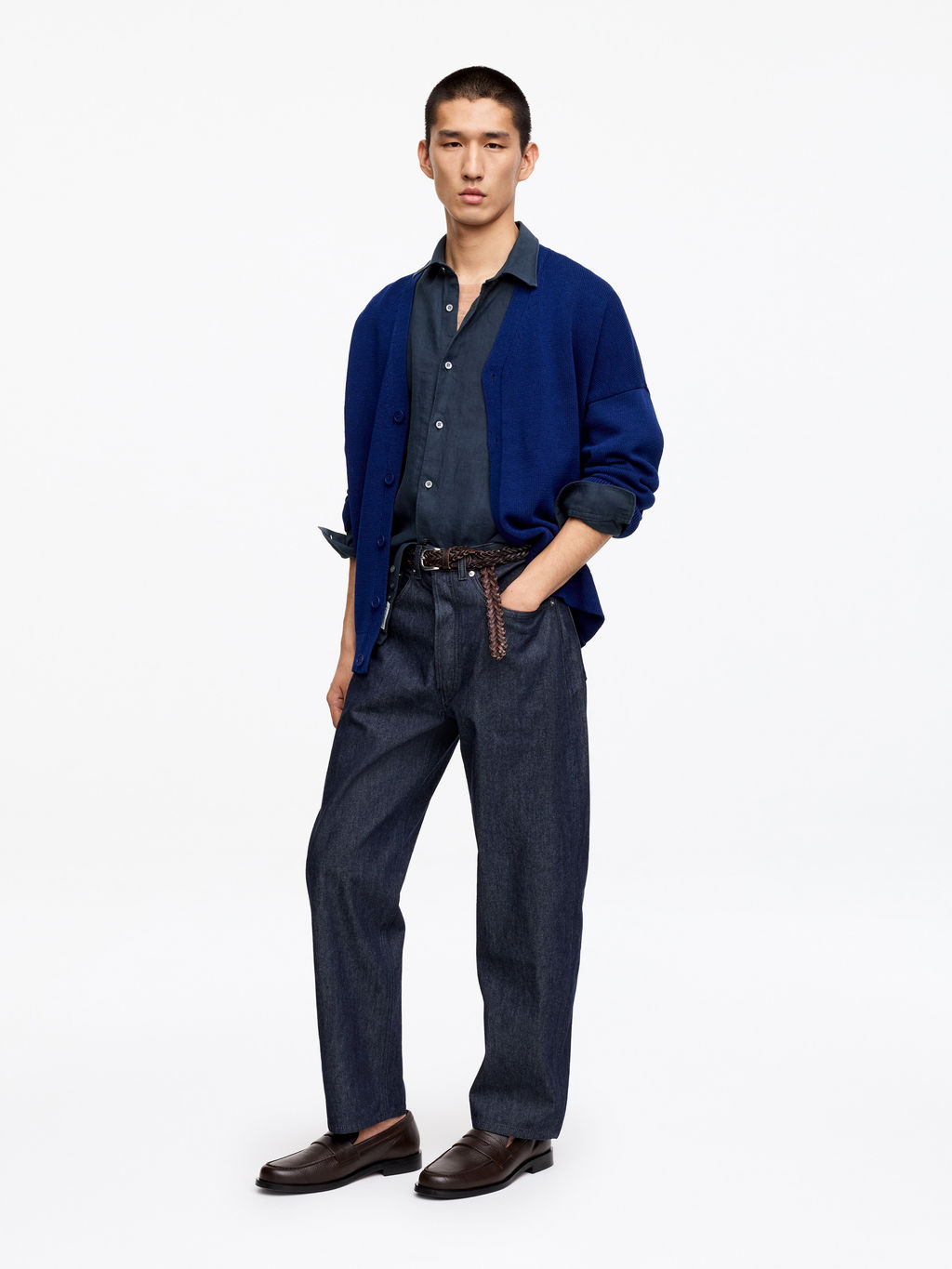 Camisa de lino de corte regular - H&m фото 2