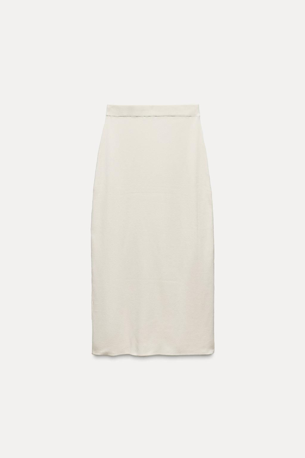 PLAIN KNIT MIDI SKIRT - Zara фото 6