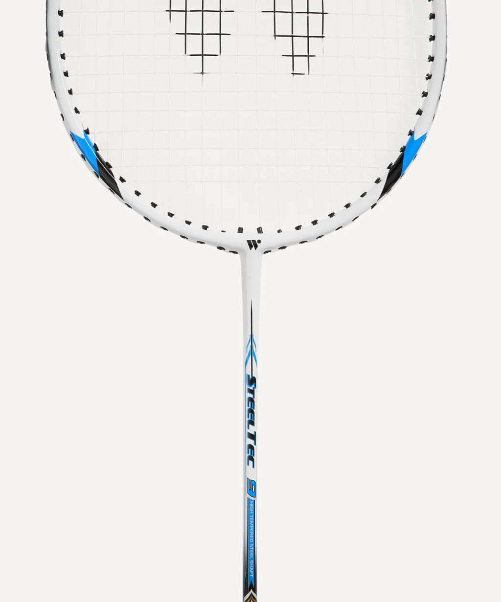 Набор для бадминтона Wish Steeltec 9 (2 ракетки + 2 волана), белый/синий  фото 5