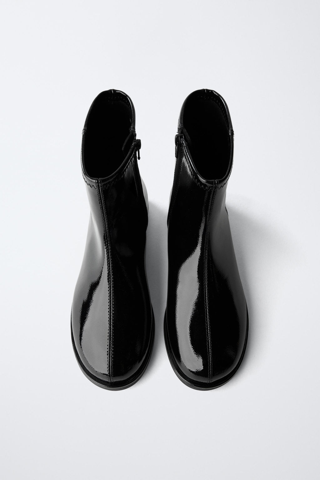 PATENT ANKLE BOOTS