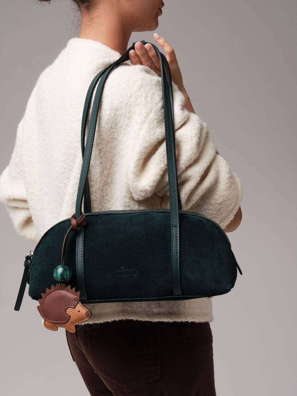Замшевая сумка Ezhik DBR 31225 форест  фото 3