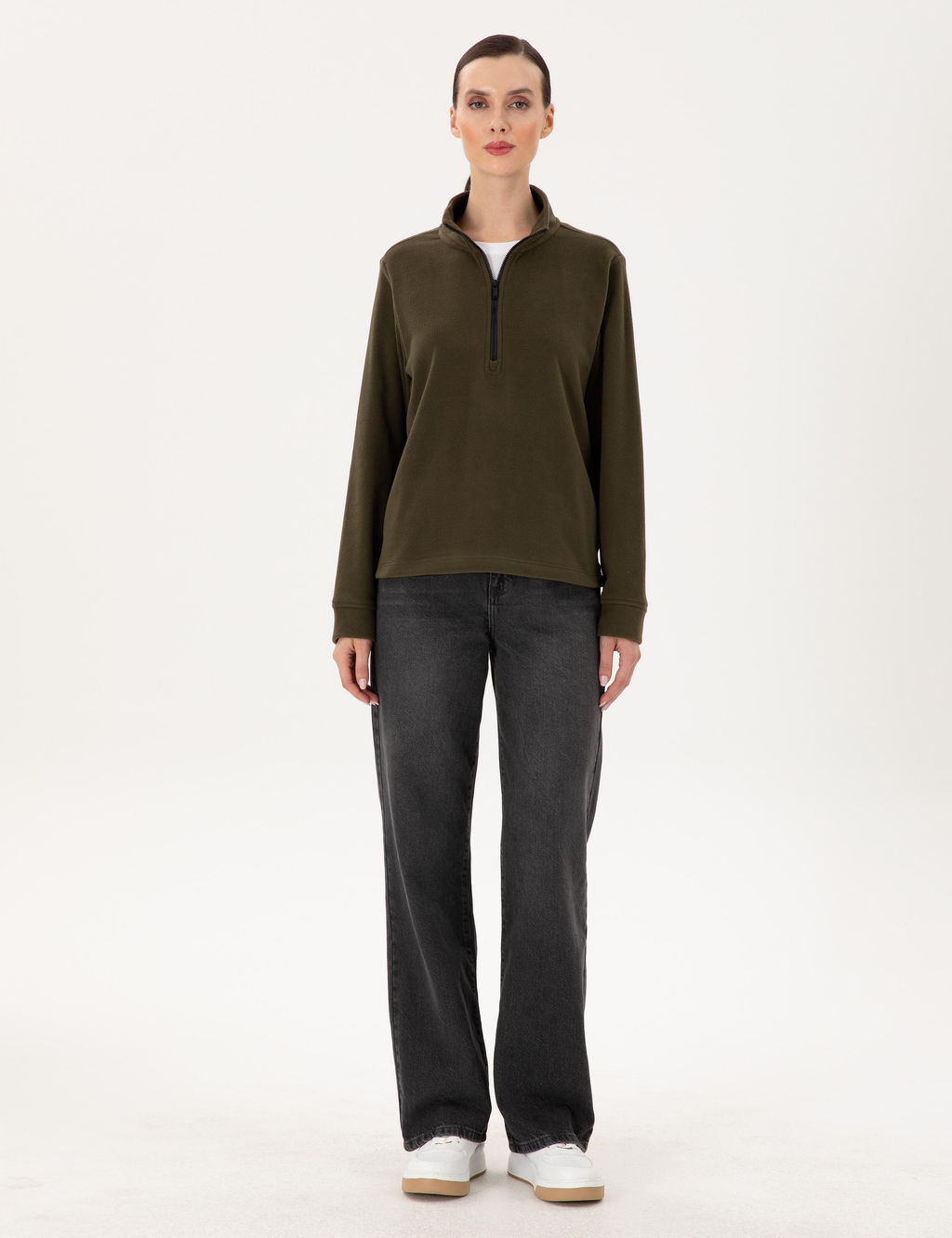 Haki Oversize Polar Sweatshirt