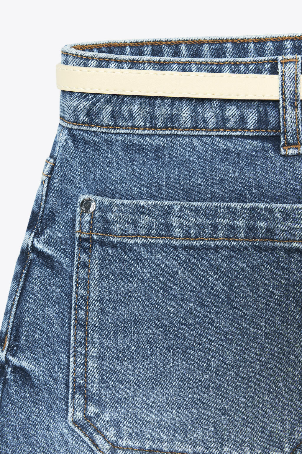 Z1975 DENIM SHORTS WITH BELT - Zara фото 12