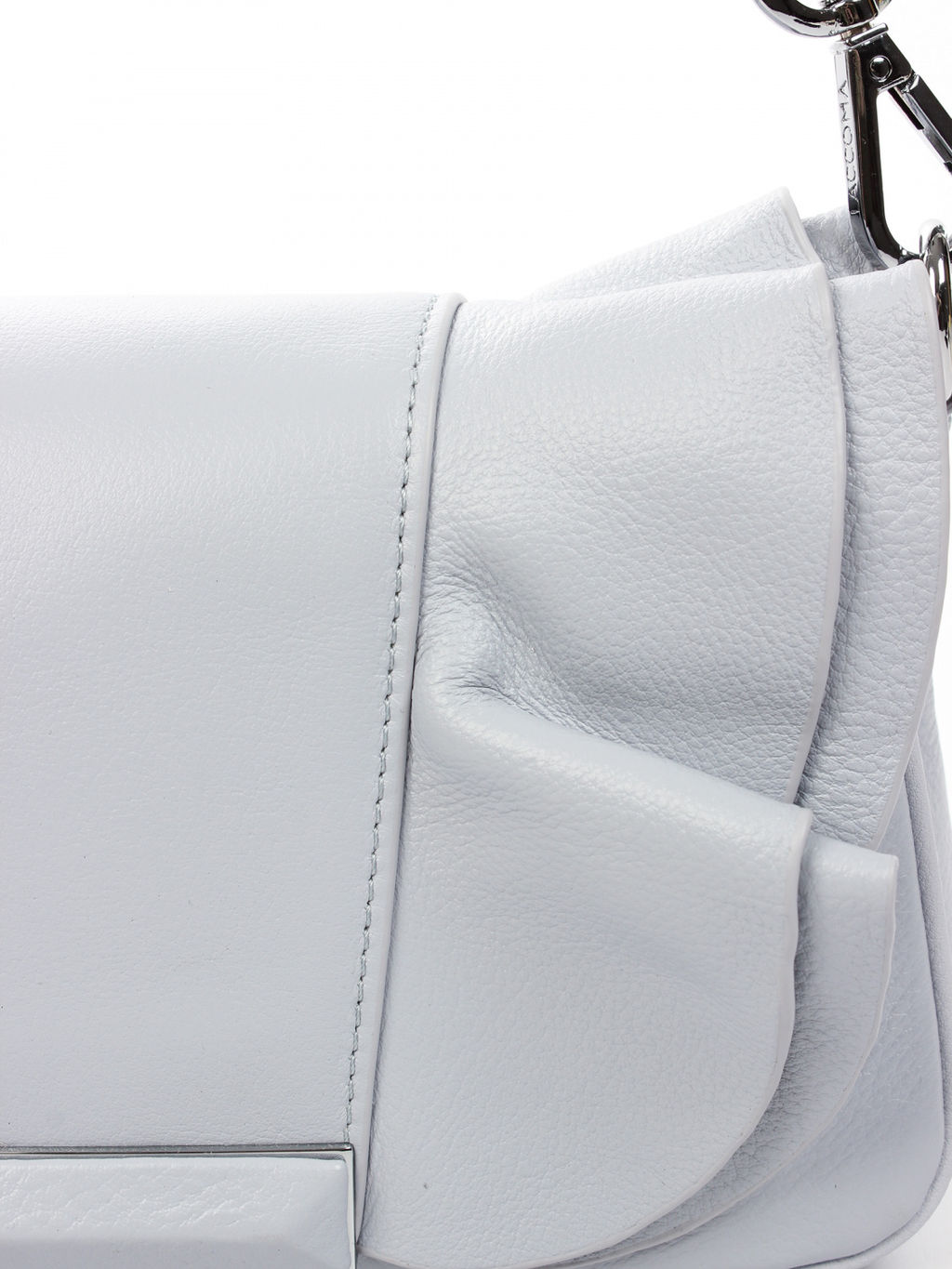 LACCOMA сумка АУ4497-серо-голубой натуральная кожа хлопок