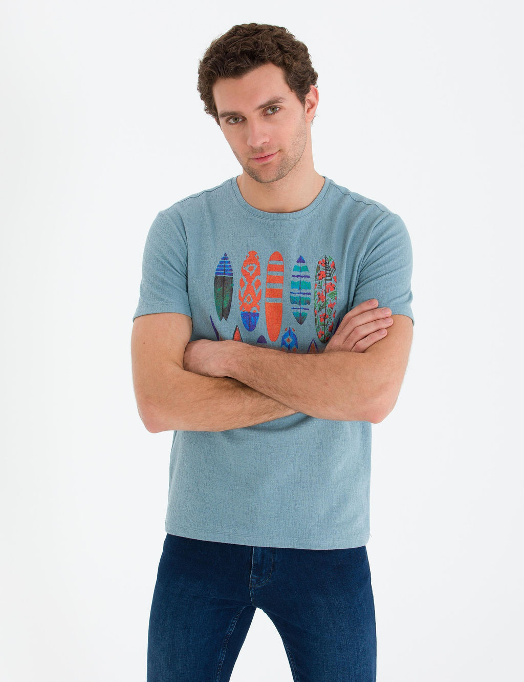 Водно-зеленая футболка узкого кроя - Cacharel фото 3