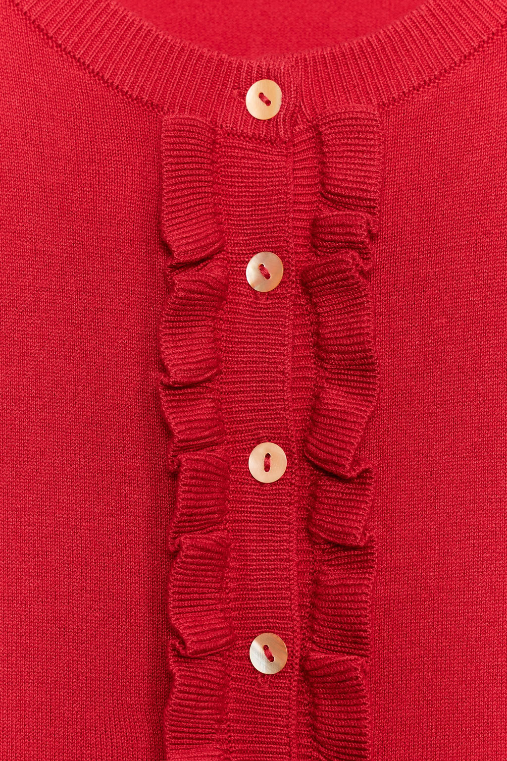 CHAQUETA PUNTO VOLANTES / Rojo - Zara фото 9