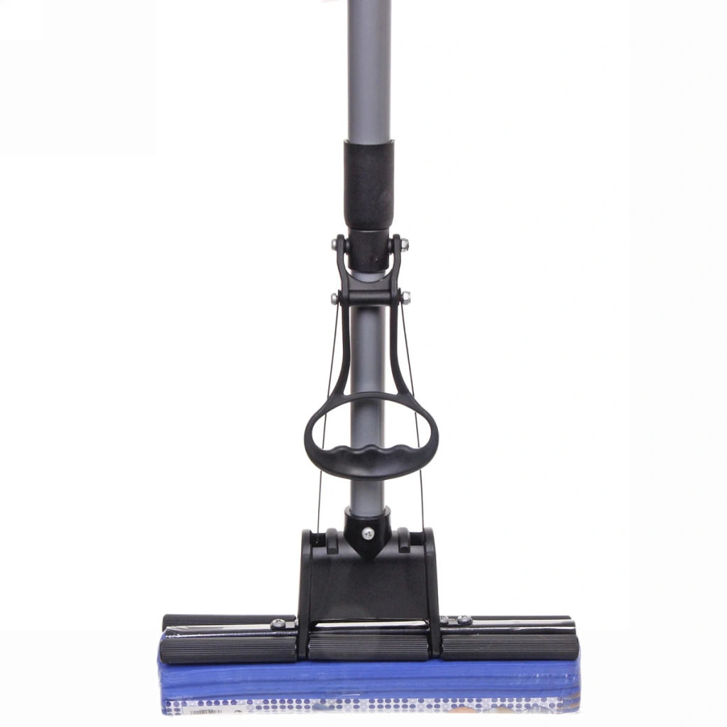 Швабра Селфи с губкой ПВА металлическая ручка 110 см(отжим один ролик) 8019