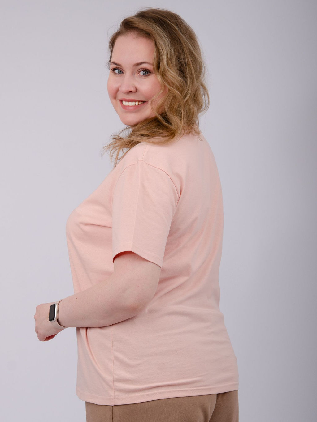 Футболка "Карусель 4" пудра, трикотаж