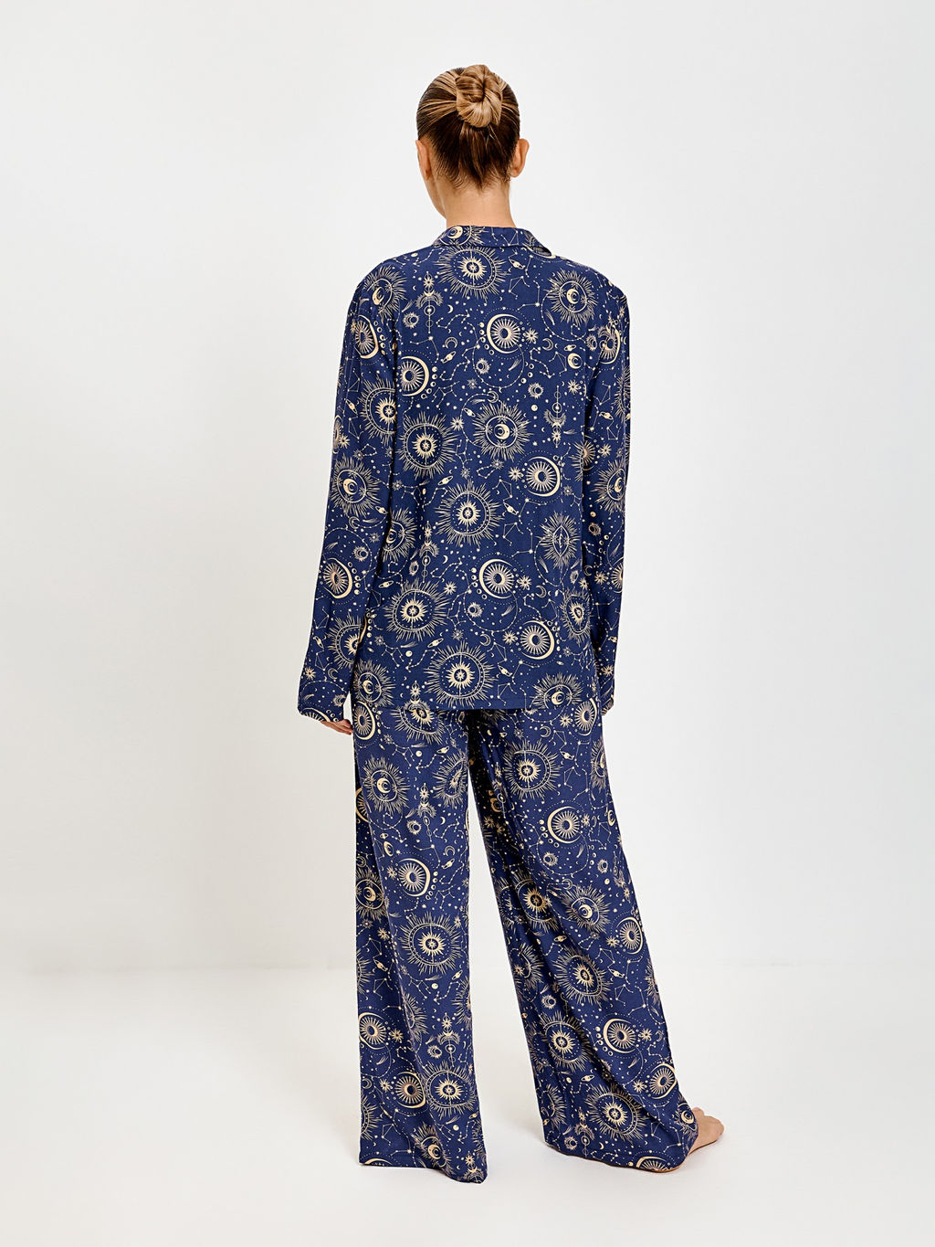 31204250128 Комплект жен.((1)блузка и (2)брюки) Michalina темно-синий - Infinity Lingerie фото 4