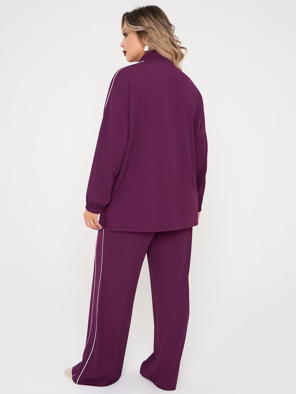 Джемпер 0431-1с сливовый