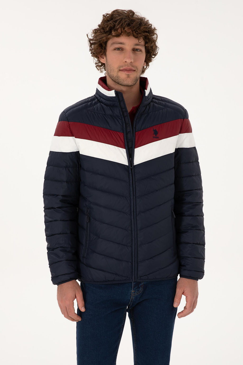 Erkek Lacivert Mont Sepette S_rpriz _ndirim