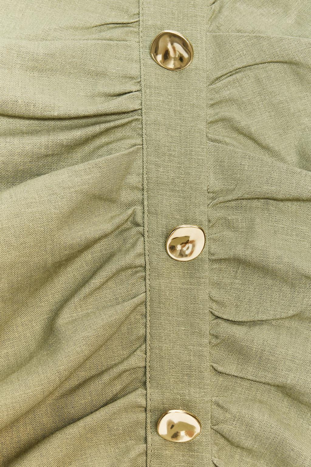 GATHERED LINEN BLEND SKORT - Zara фото 7