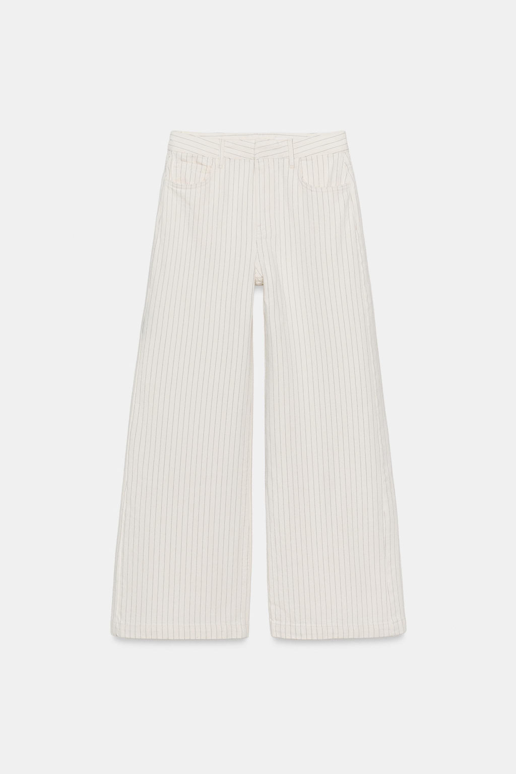 JEANS ZW COLLECTION WIDE LEG RAYAS TIRO ALTO / Crudo - Zara фото 7