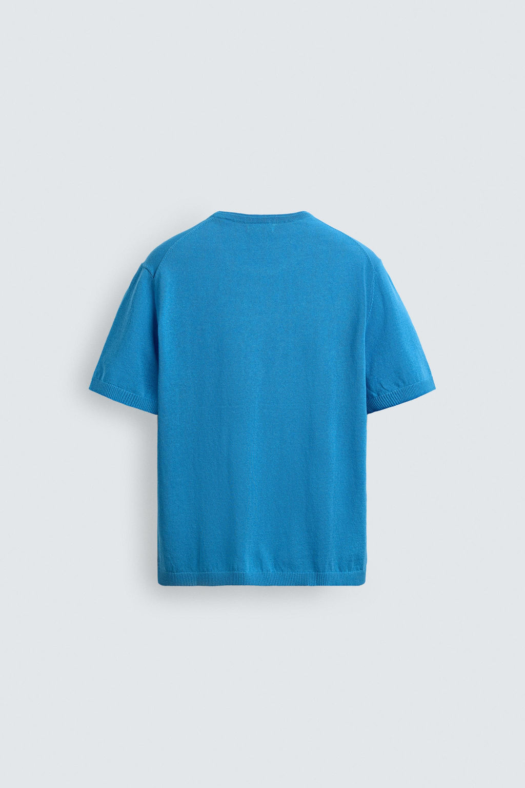 CAMISETA PUNTO MEZCLA ALGOD?N / Azul
