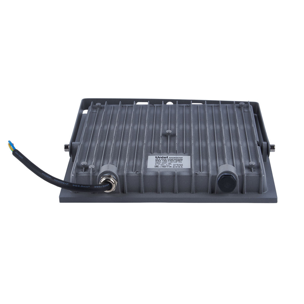 ULF-F23-70W/6500K IP65 160-240V GREY Прожектор светодиодный. Дневной свет (6500K). Корпус серый. TM Uniel