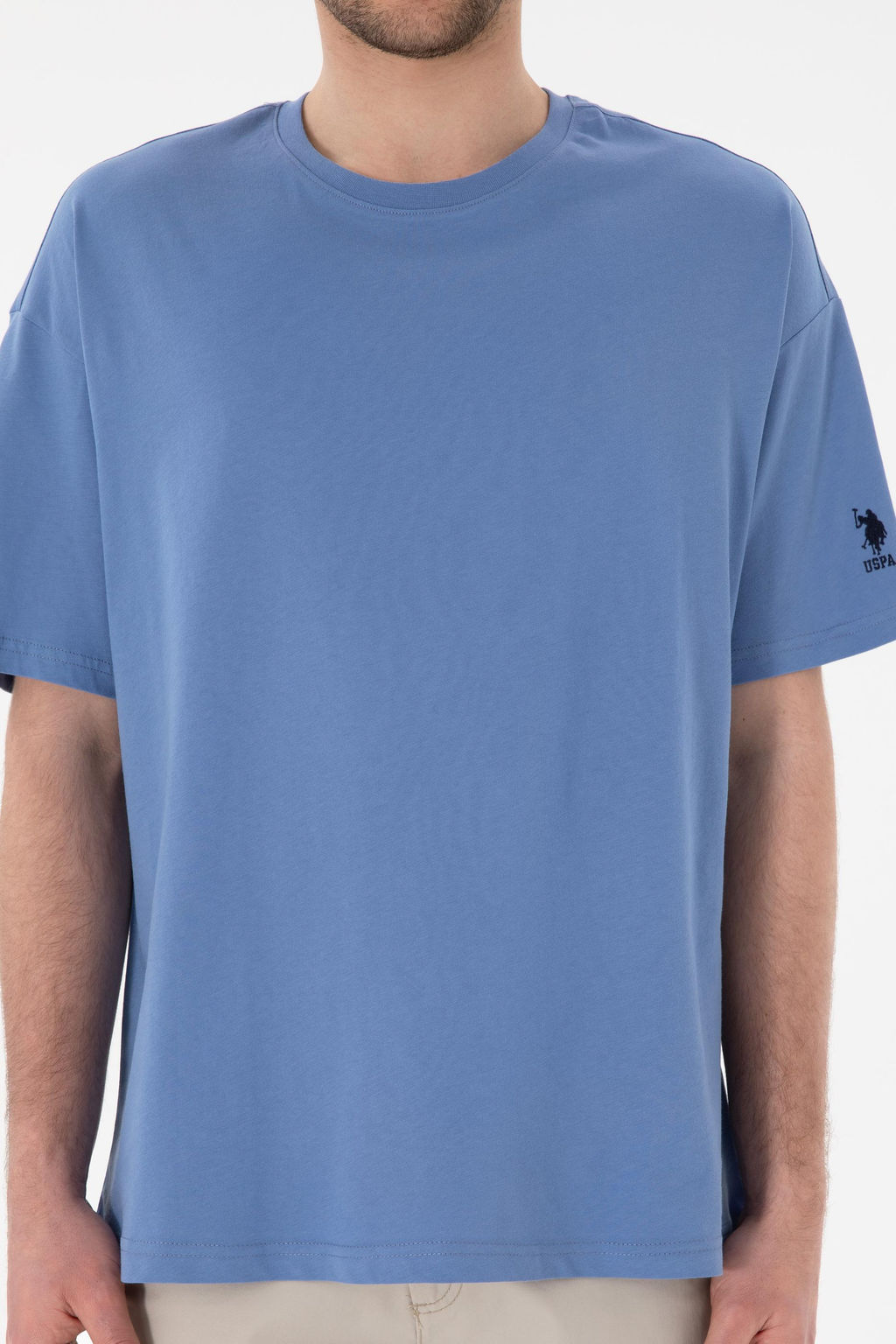 Erkek Oversize Fit Bisiklet Yaka Koyu Mavi Ti__rt Sepette S_rpriz _ndirim - U.s. polo assn фото 7