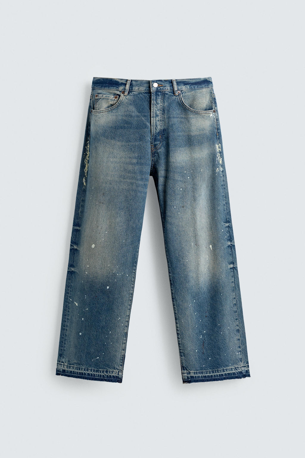 LOOSE FIT SPLATTER JEANS - Zara фото 7