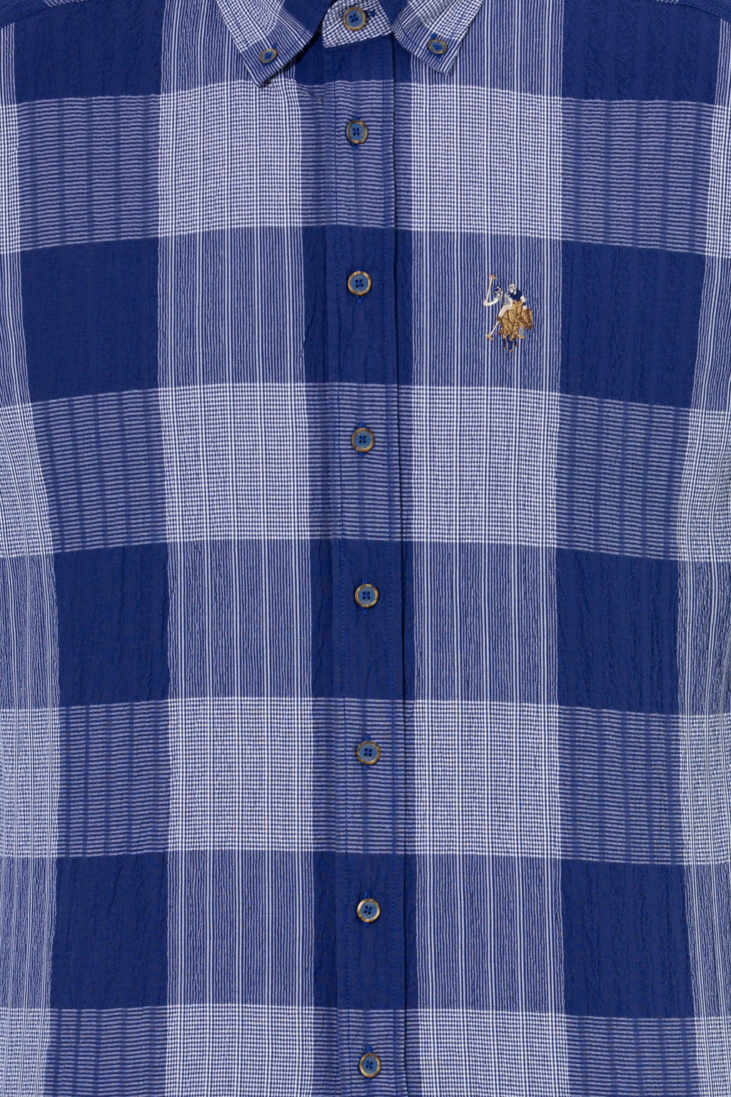 U. S. Polo Assn / Мужская синяя рубашка в клетку - U.s. polo assn фото 18
