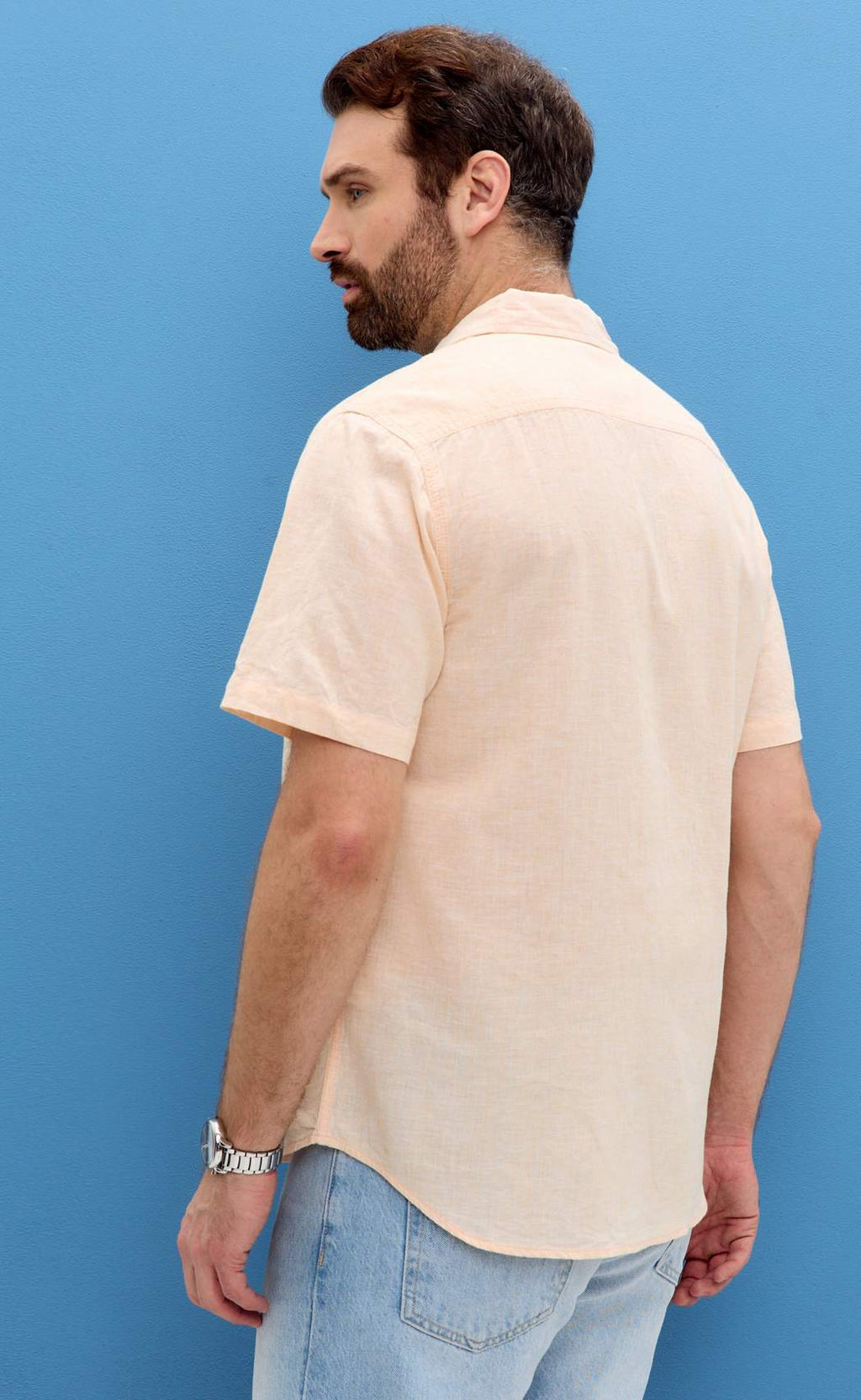 Рубашка к/р лен F111-0450 l.orange - Fine joyce фото 7